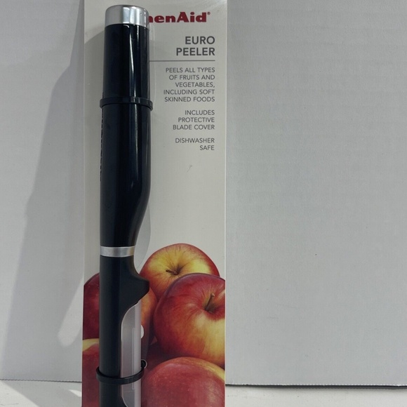 KitchenAid ~ Fruit Vegetable Stainless Steel EURO PEELER Dishwasher Safe ~ BLACK - Picture 1 of 5